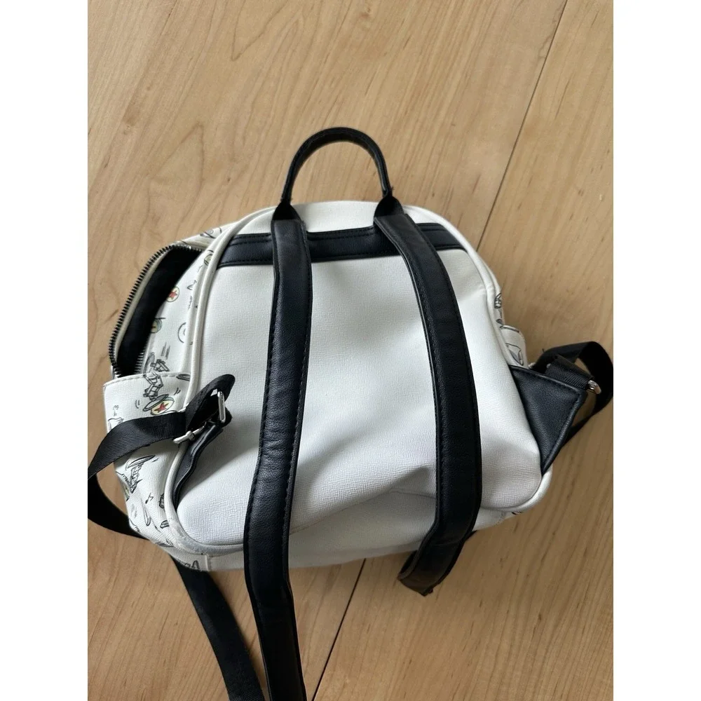 Pixar Luxo Lamp Mini Backpack BoxLunch Exclusive White Faux Leather Ball Patch